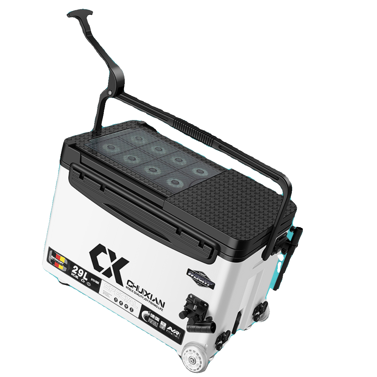 A full 2023 round of new gear for a multipurpose fishing tank, 2022 fishing boxes, 29 litres of equipment